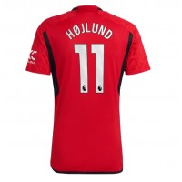 Dres Manchester United Rasmus Hojlund #11 Domáci 2023-24 Krátky Rukáv